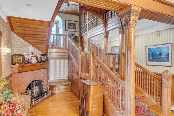 Fireplace, Interior, Wood Texture Flooring