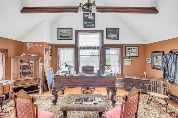 Home Office, Interior, Wooden Beams, Wood Texture Flooring
