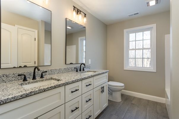 Bathroom, Dual Sink Vanities, Interior, Wood Texture Flooring