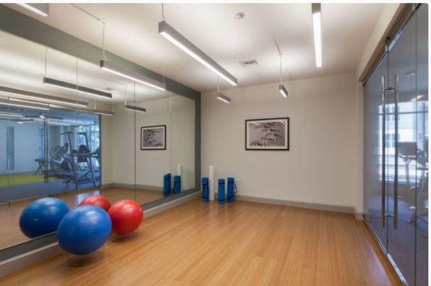 Fitness Equipment, Interior, Wood Texture Flooring