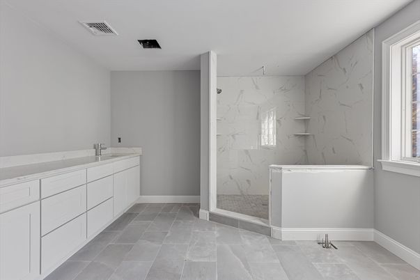 Bathroom, Interior, Marble Walls