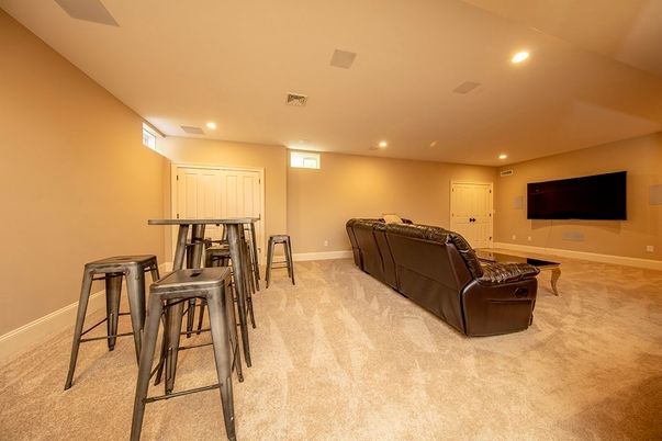 Interior, Living room, Recessed Lighting, Theatre Room