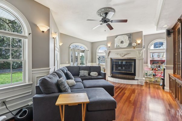 Fireplace, Interior, Living room, Wood Texture Flooring