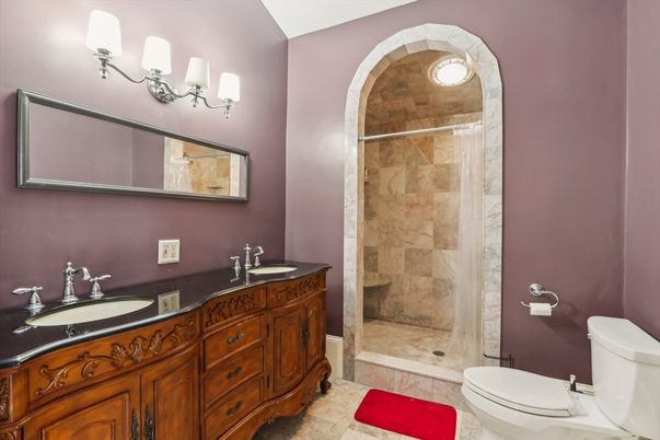 Bathroom, Dual Sink Vanities, Glass Shower, Interior