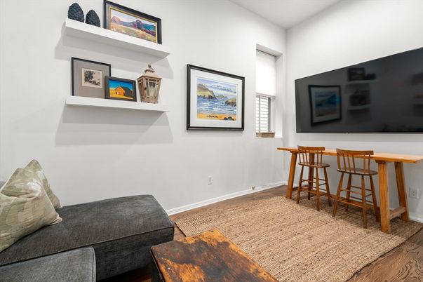 Dining room, Fireplace, Interior, Living room, Wood Texture Flooring