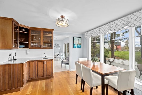 Dining room, Interior, Wood Texture Flooring
