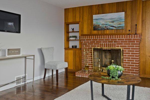 Fireplace, Interior, Wood Texture Flooring, Wooden Walls