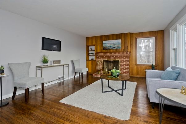 Fireplace, Interior, Living room, Wood Texture Flooring, Wooden Walls