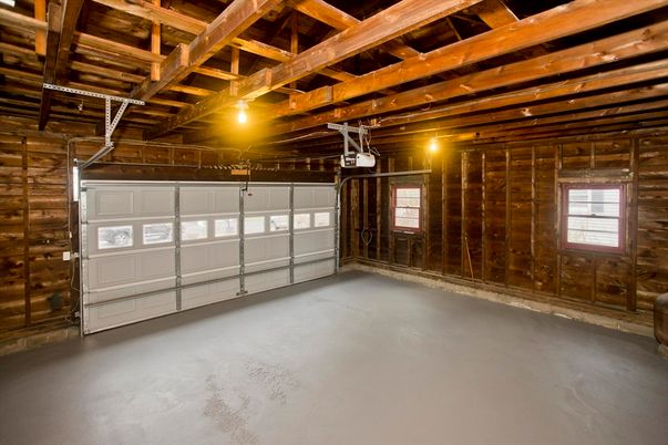 Garage, Interior, Wooden Beams, Wooden Ceilings, Wooden Walls