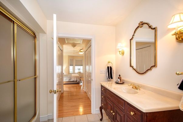 Bathroom, Dual Sink Vanities, Interior, Wood Texture Flooring