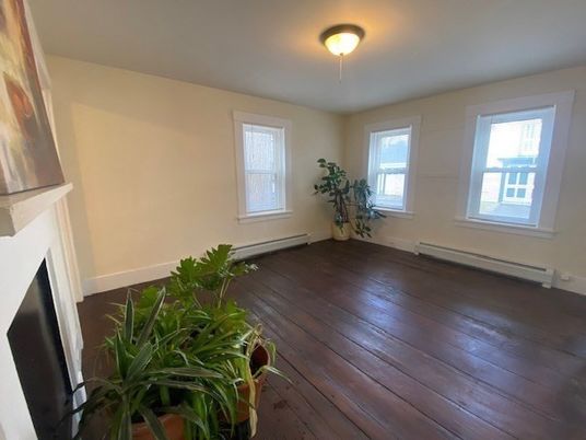 Empty room, Fireplace, Interior, Wood Texture Flooring