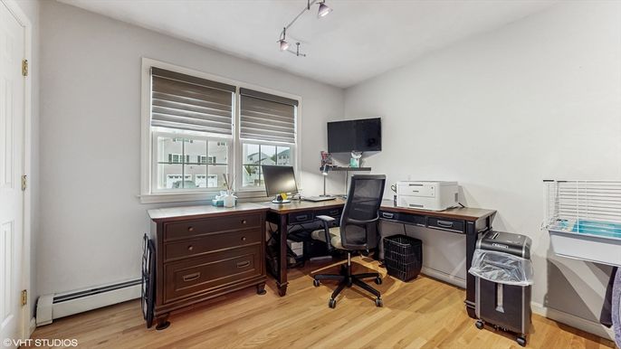 Home Office, Interior, Wood Texture Flooring