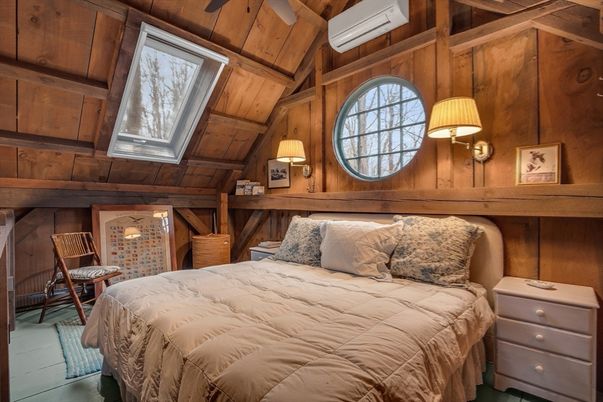 Bedroom, Interior, Wooden Beams, Wooden Ceilings, Wooden Walls
