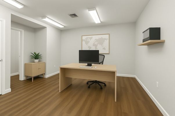 Home Office, Interior, Wood Texture Flooring