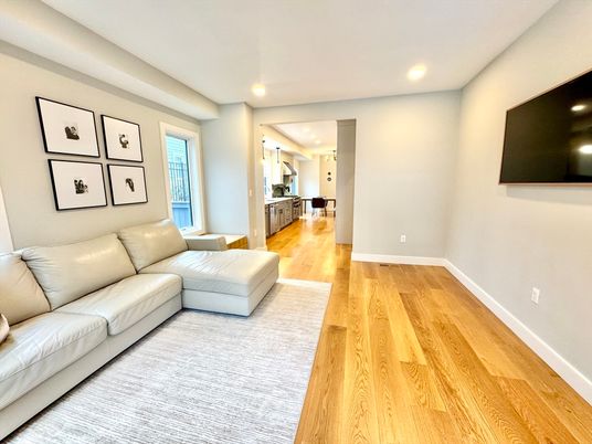 Interior, Kitchen, Living room, Recessed Lighting, Wood Texture Flooring