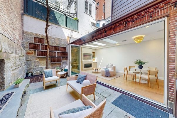 Dining room, Exterior, Wood Texture Flooring