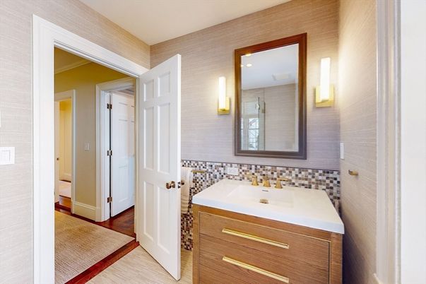 Bathroom, Interior, Wood Texture Flooring