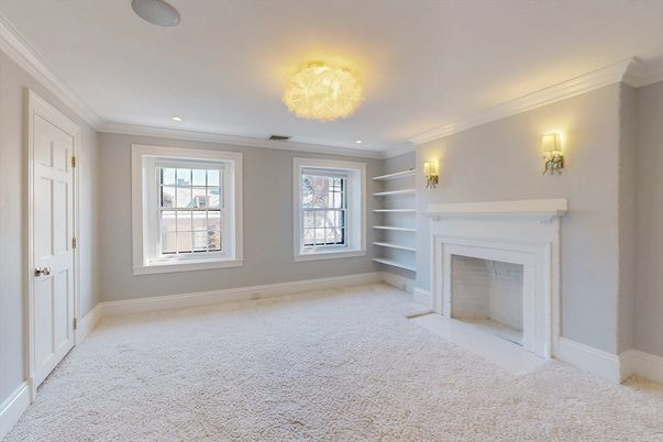 Empty room, Fireplace, Interior, Recessed Lighting