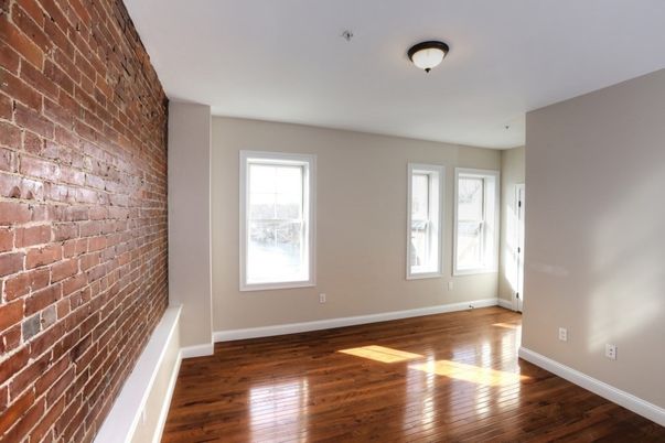 Empty room, Interior, Stone Walls, Wood Texture Flooring