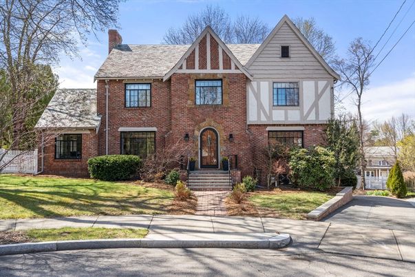 Exterior, Facade, Brick Facade, Tudor Revival