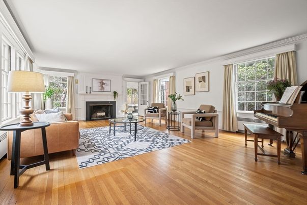Fireplace, Interior, Living room, Piano, Wood Texture Flooring