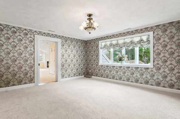Chandelier, Empty room, Interior