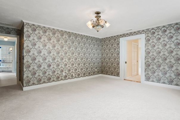 Chandelier, Empty room, Interior