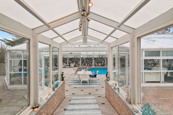 Dining room, Glass Ceilings, Interior, Pool, Sun Room