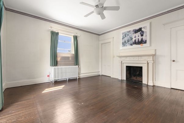 Empty room, Fireplace, Interior, Wood Texture Flooring