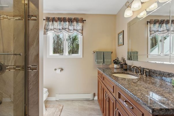 Bathroom, Dual Sink Vanities, Glass Shower, Interior