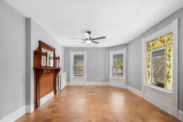 Empty room, Fireplace, Interior, Wood Texture Flooring
