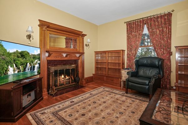 Fireplace, Interior, Wood Texture Flooring