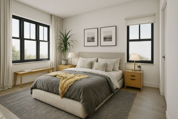 Bedroom, Interior, Wood Texture Flooring