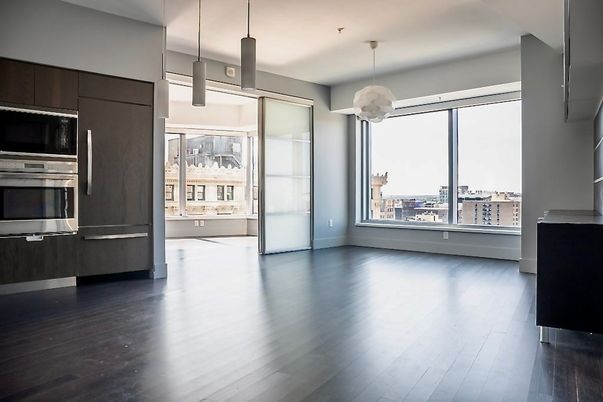 Interior, Kitchen, Pendant Lights, Stainless Steel Appliances, Wood Texture Flooring