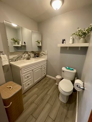 Bathroom, Interior, Wood Texture Flooring