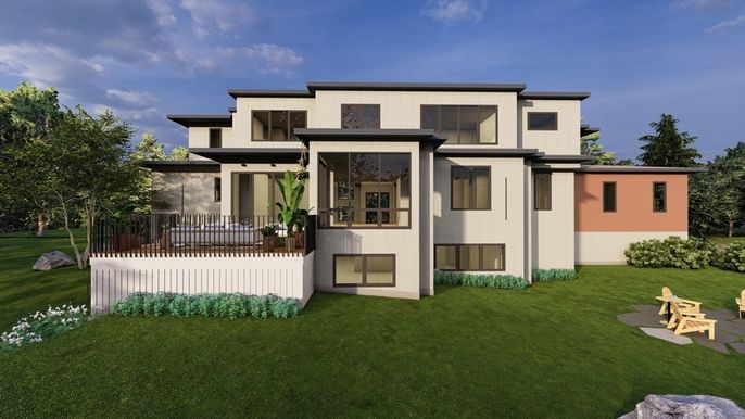 Backyard, Exterior, Facade, Modern