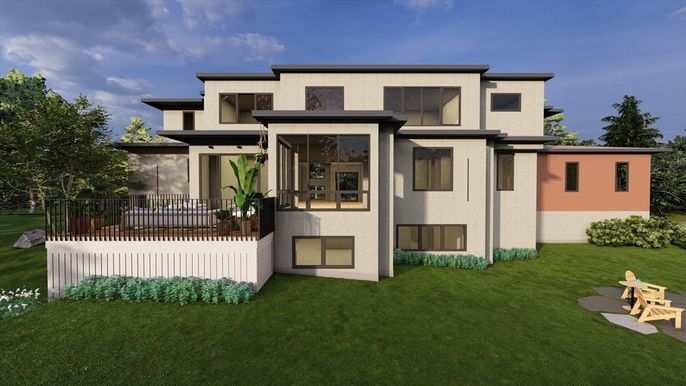 Backyard, Exterior, Facade, Modern