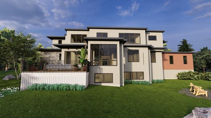Backyard, Exterior, Facade, Modern