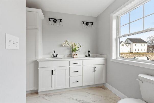 Bathroom, Dual Sink Vanities, Interior, Marble