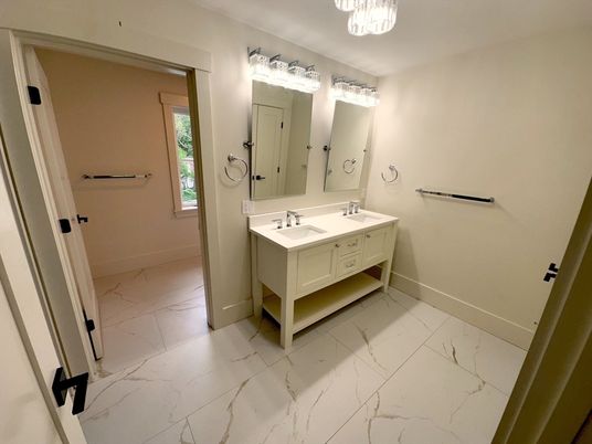 Bathroom, Dual Sink Vanities, Interior, Marble
