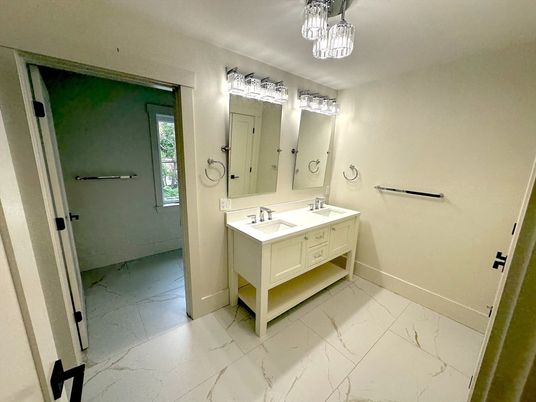 Bathroom, Dual Sink Vanities, Interior, Marble