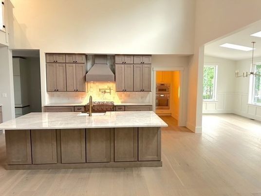 Interior, Kitchen, Pendant Lights, Wood Texture Flooring