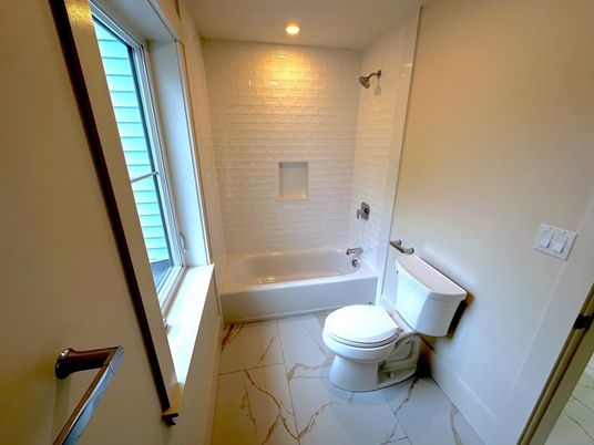 Bathroom, Interior, Marble, Recessed Lighting