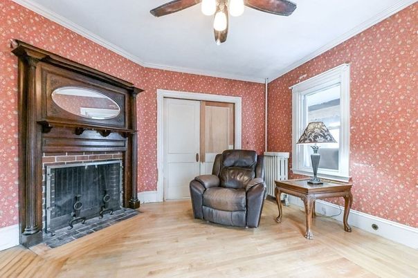 Fireplace, Interior, Wood Texture Flooring