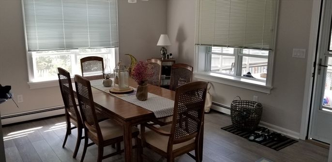 Dining room, Interior, Wood Texture Flooring