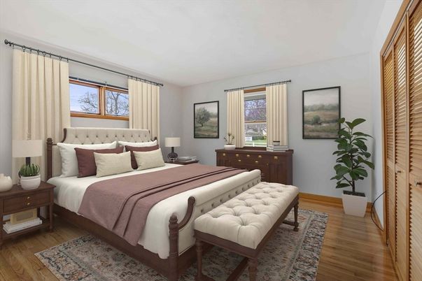 Bedroom, Interior, Wood Texture Flooring
