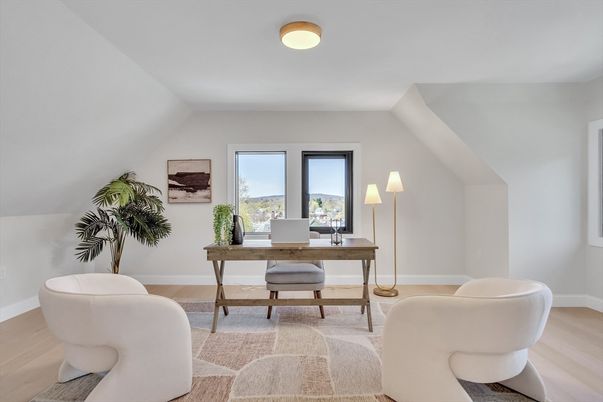 Home Office, Interior, Wood Texture Flooring