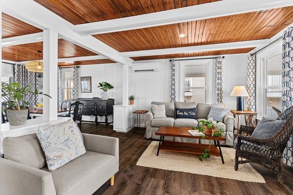 Interior, Living room, Recessed Lighting, Wooden Ceilings, Wood Texture Flooring
