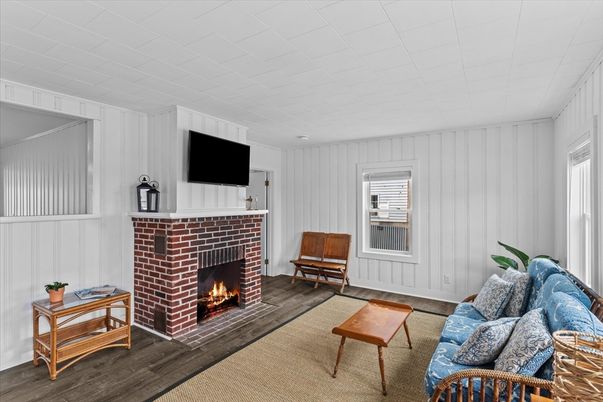 Fireplace, Interior, Living room, Wood Texture Flooring