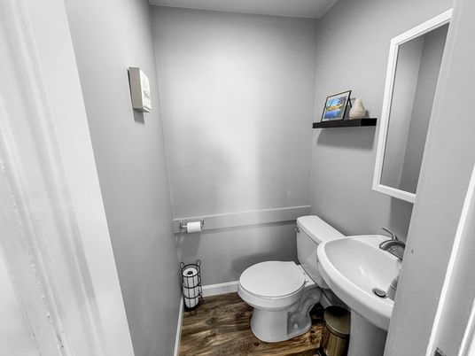 Bathroom, Interior, Wood Texture Flooring